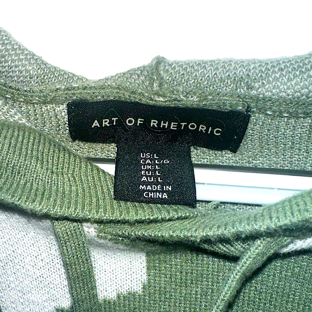 Flower Print Hoodie Art of Rhetoric Size Large - Picture 2 of 4